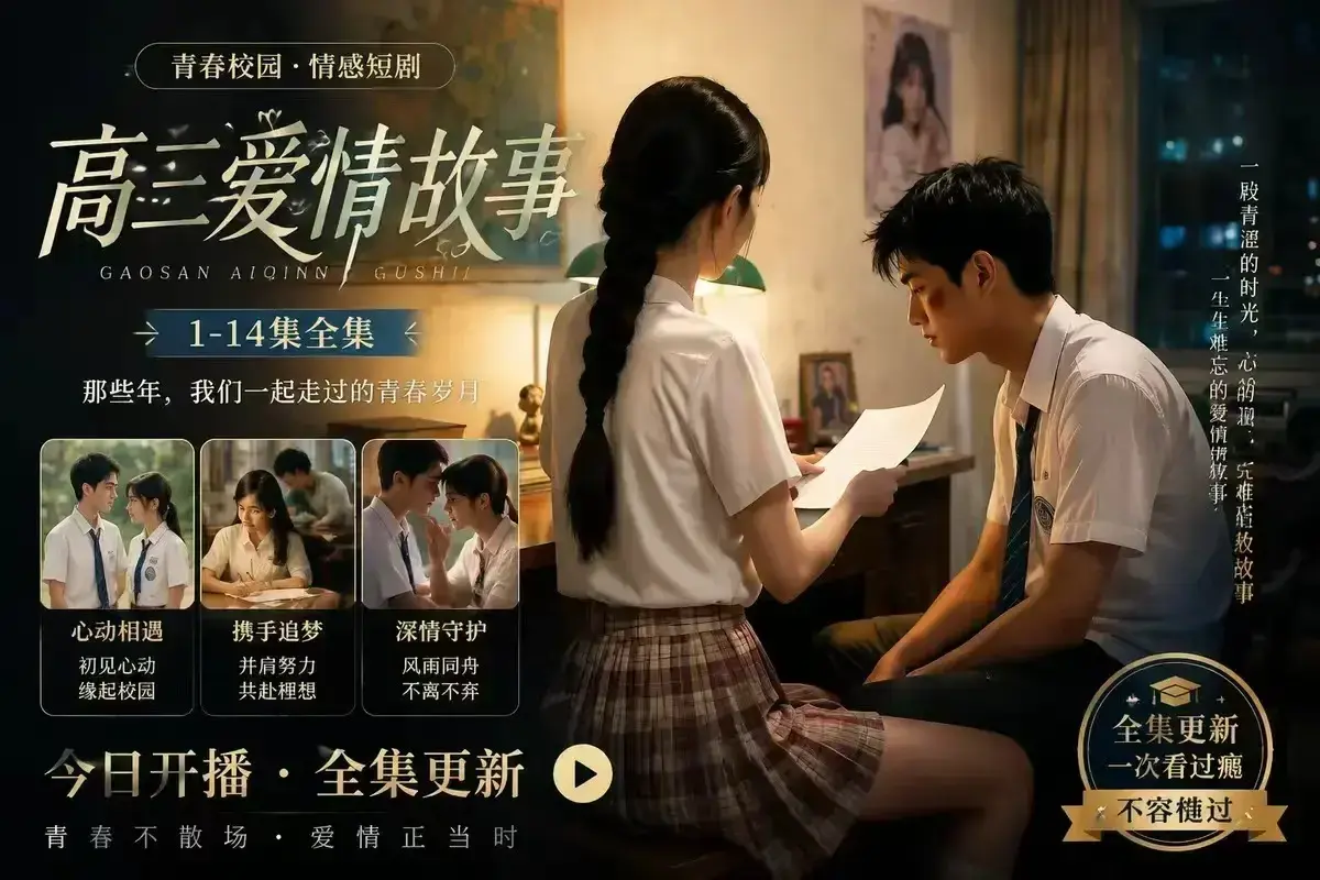 AI校园短剧《B中爱情故事》未删减完整版 - 误会篇4KHDR高清画质 - 百度网盘在线秒存